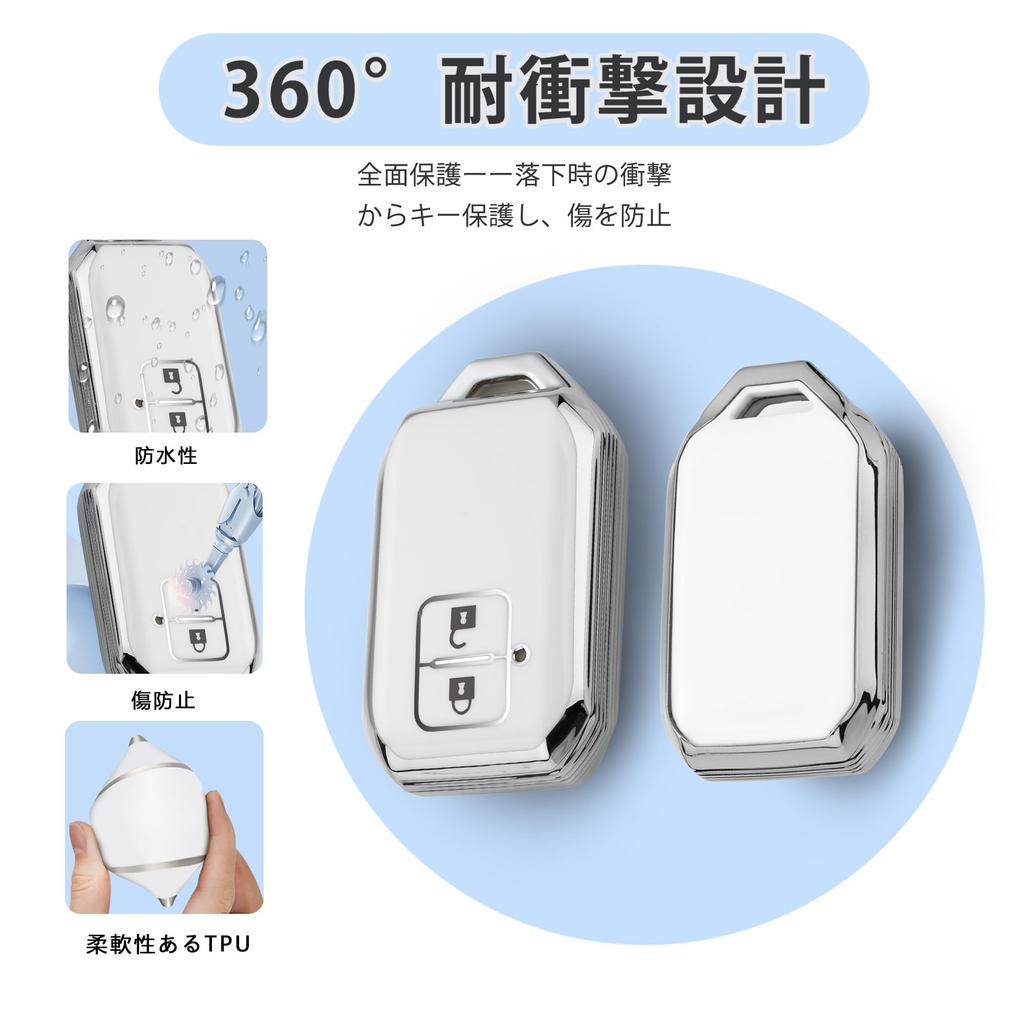 Key Case for Suzuki New Jimny Spacia Custom Key and Wagon Stylish Smart Key Case with Key Made of TPU [Unhoke] Hustler, (64 Series), Cover, XBEE,