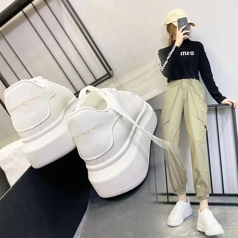 Fashion 2025 Women Causal Shoes Pring Brand Spring Designer Wedges White Sneakers Platform Tenis Feminino Trainers Female Walking
