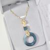Ping An Buckle Necklace Women'S Design Premium Hetian Jade Pendant Retro Versatile Accessories