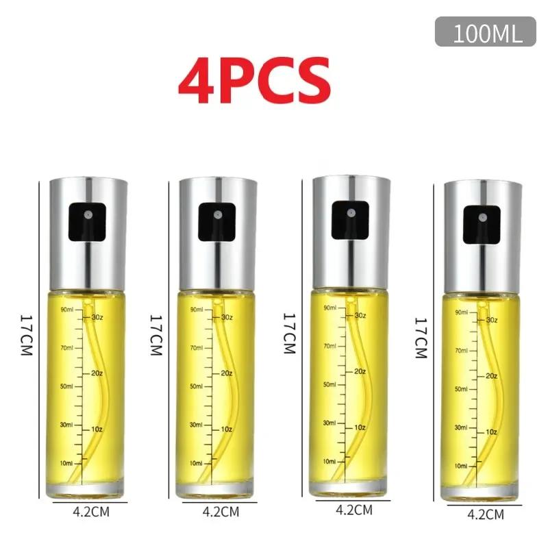 Glass Spray Bottle Kitchen Tool Spray Oiler Seasoning Condiment Bottle Pump Oil Pot Leak-Proof Grill BBQ Sprayer Oil Dispenser