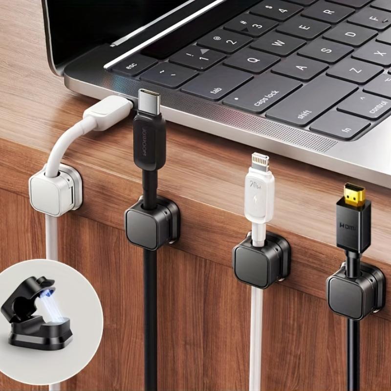 1/3/6 Stück magnetische Kabelclips, Kabel glatt, verstellbarer Kabelhalter unter dem Schreibtisch, Kabelmanagement, Drahthalter, Kabel-Organizer-Halter