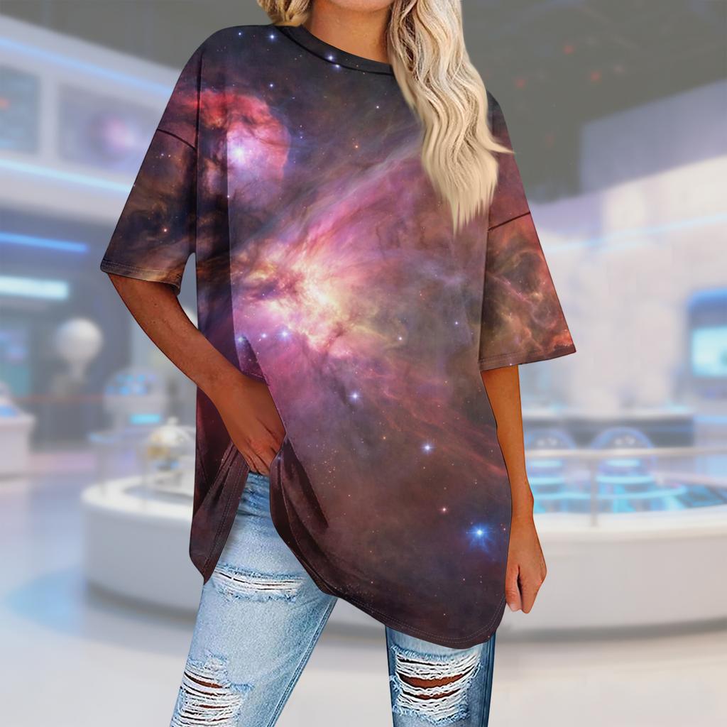 Modisches rundhalsiges lässiges bedrucktes kurzärmeliges T-Shirt Top für Damen und Herren