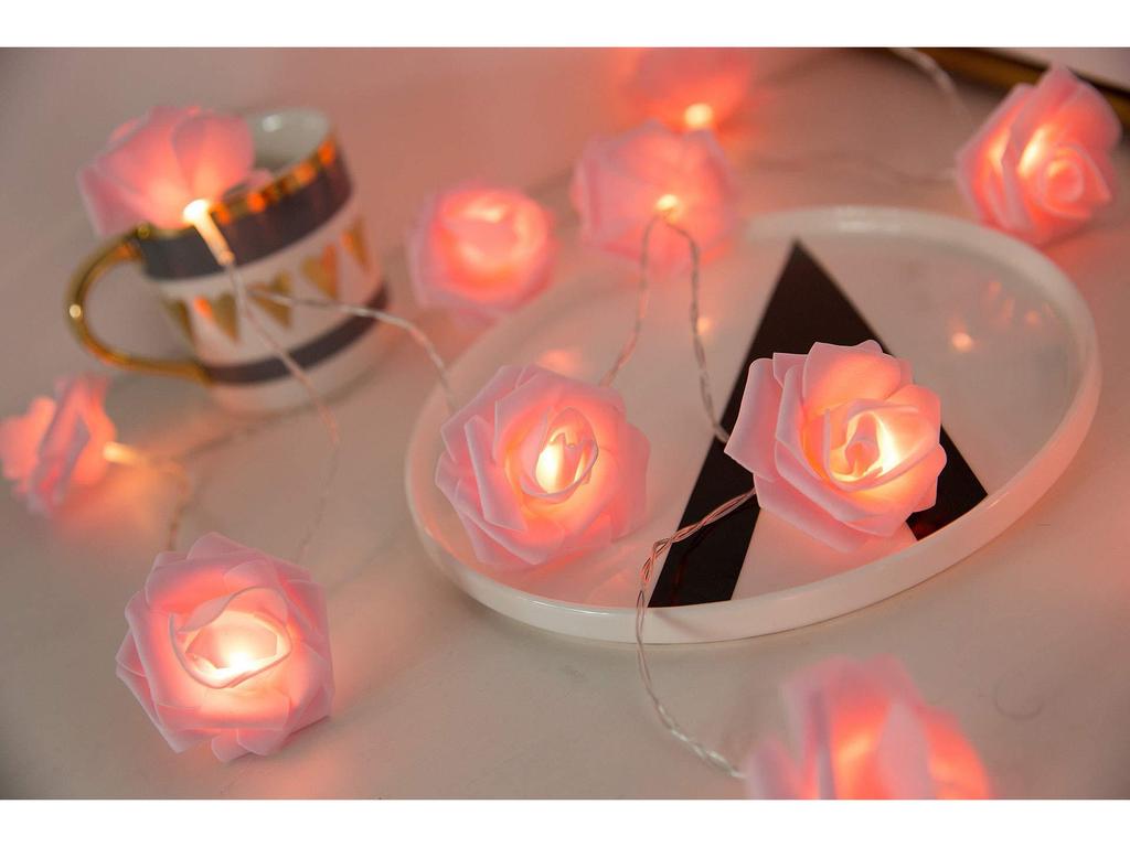 520 LED Rose String Lights for Valentine's Day Wedding Decoration