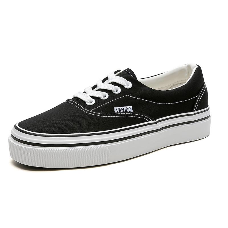 Casual Flat Shoes Canvas Sports Shoes Women's Outdoor Solid Color Light Sports Women's Vulcanized Shoes Thick Sole Versatile