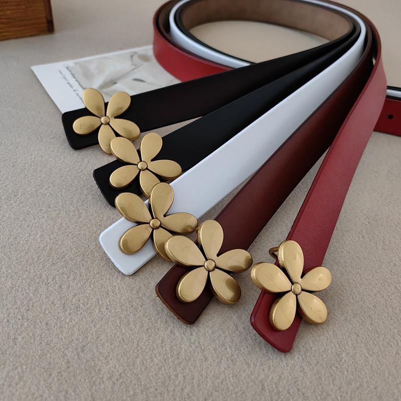 Genuine Leather Womens Belt With Automatic Buckle For Fashion Casual Wear
