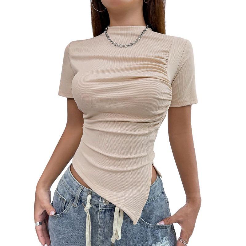 International Hot-selling Women's Clothing with Elegant Temperament and New Spring and Summer Sweet and Spicy Style Tight Tops