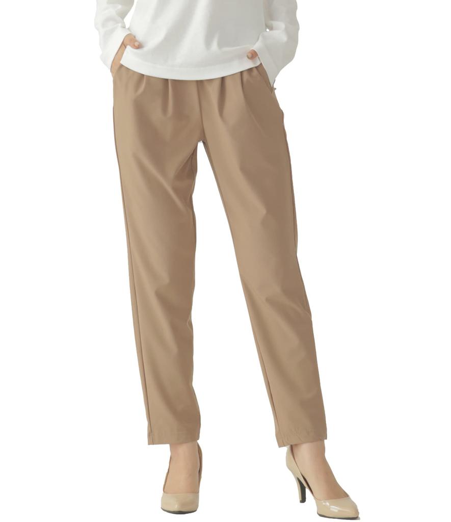 egneL Stretch Made in Sweat Quick Wrinkle UV Travel Pants, Japan, Absorbent, Drying, Resistant, Protection, Lightweight, Compact, Pants, Women's