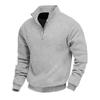Autumn/Winter Vintage Heavyweight Jacquard Long-Sleeved Collared Zip-Up Men's Oversized Casual Hoodie