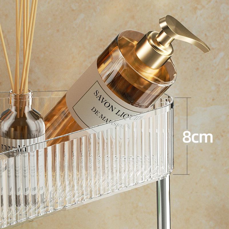 Bathroom Rolling Storage Rack: 2 To 4-Layer Multi-Tier Movable Organizer for Toilet and Washbasin Areas