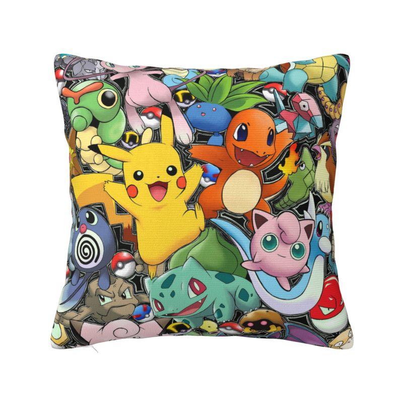Custom Pokemons Pikachus Throw Pillow Covers Living Room Decoration 3D Print Sofa Cushion Cover Polyester Pillowcase Dakimakura