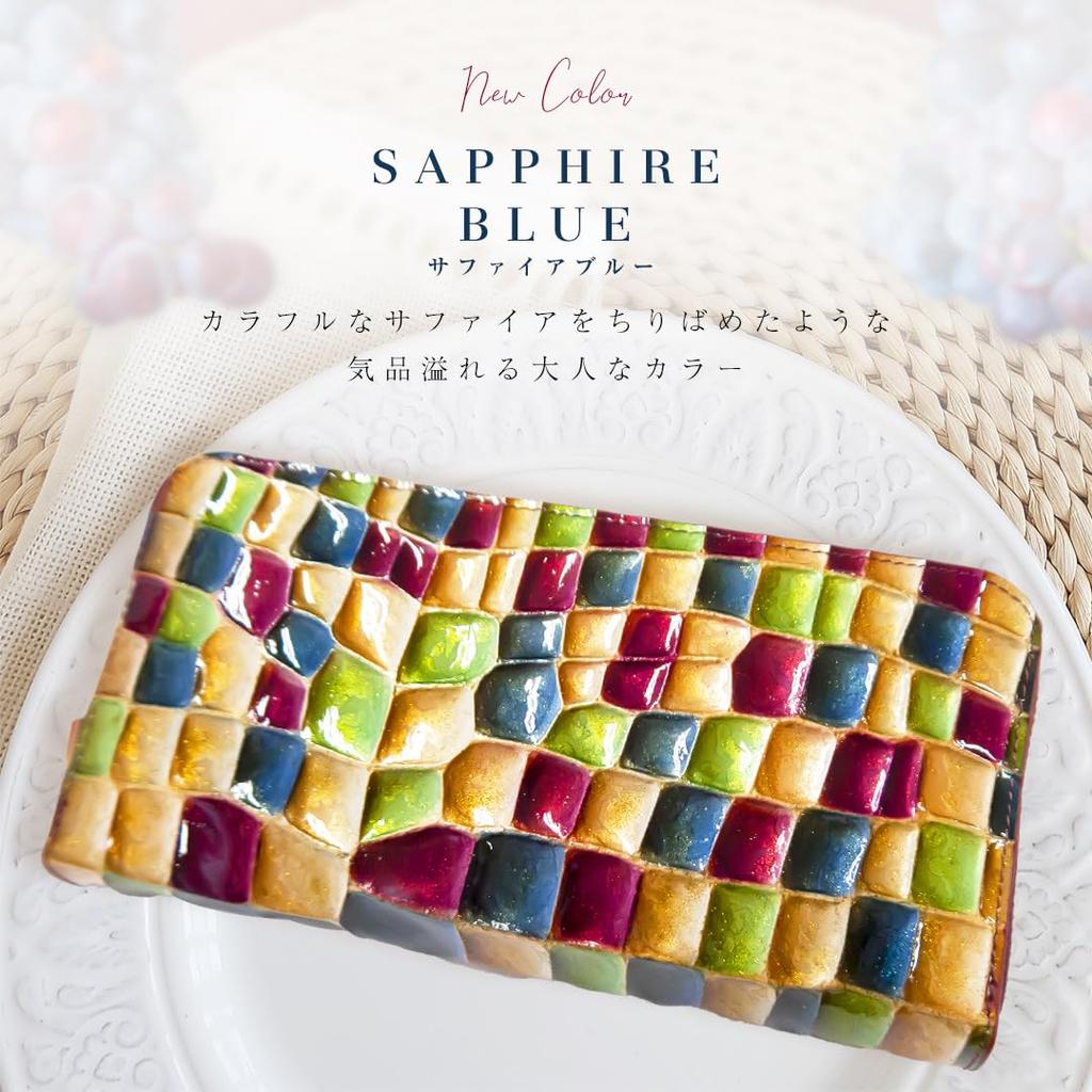 Linle Women's Long Wallet, Large Capacity, Genuine Leather, Vertical Card Slots, Coin Slot, Easy To Use, Round Zipper, Enamel, Stained Glass Design,