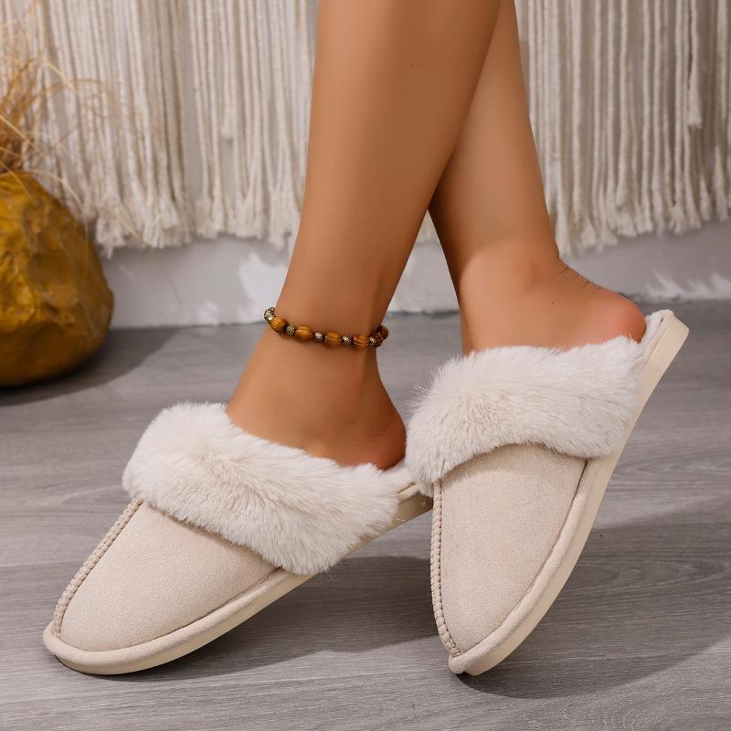 

Мода 2025 Горячая Распродажа Женская Обувь Закрытый Носок Женские Тапочки Модные Короткий Плюш Повседневные Большой Размер Удобные Бестселлер Плоские Тапочки 43 покинуть белый