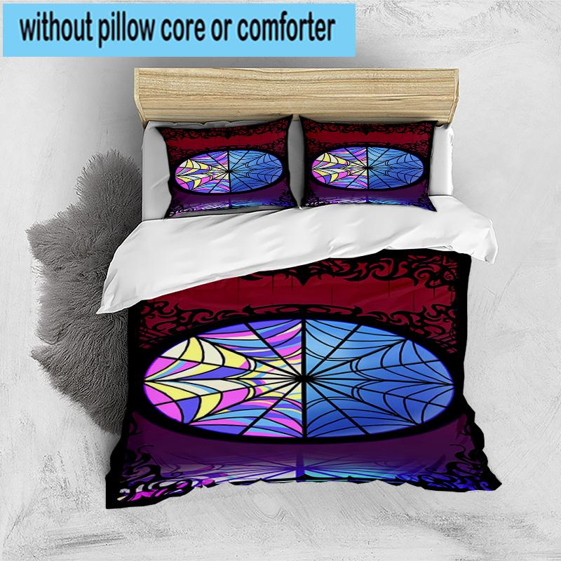 3PCS Colorful Web Adams Design 3pcs Bedding,Including 3PCS Duvet Cover And 2pcs Pillowcases Perfect for Christmas,Ideal for Bedroom, Dormitory