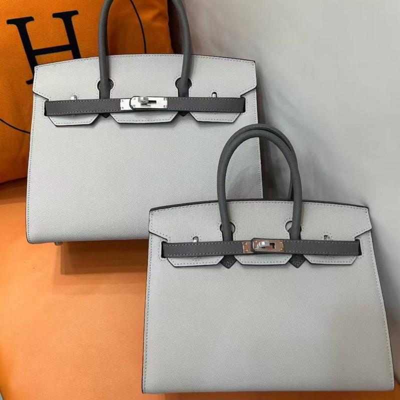 Two-layer EP Palm Pattern Leather Color Matching Platinum Bag (H13-2530BK)