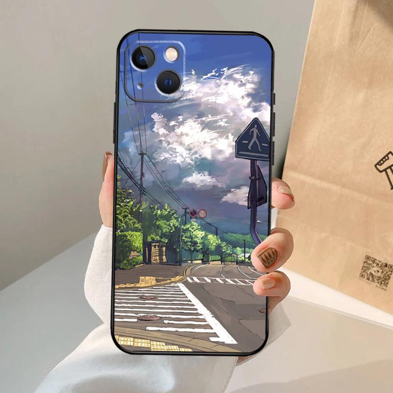 Manga Anime Street Phone Case For iPhone 17 Air 16 14 13 12 11 15 Pro Max 13 12 mini 15 16 Plus 16e Cover Coque