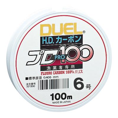 DUEL Fluorocarbon Line 6 HD Carbon Pro 100S 6 Clear H1200 No. No.