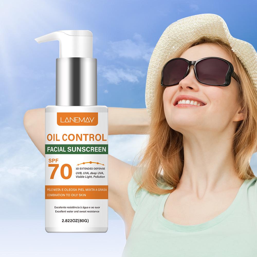 Facial Sunscreen-Sun Protection Against Aging-12 Hours Of Active Oil Control-Suitable For All Skin Types, 80g