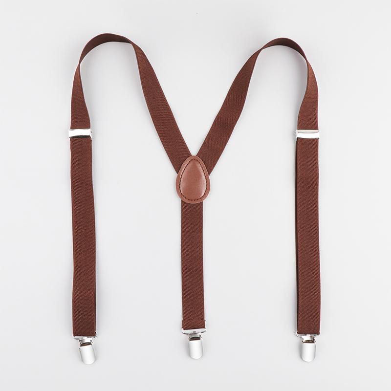 Men's Adjustable 1 Inch Wide Y Shape Elastic Hanging Pants Suspenders Daily Dressing Accessories Strong Metal Clips Unisex