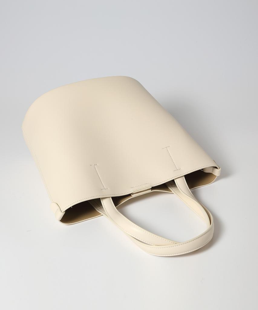 Yellowstone Vegan Leather Handle Bucket Bag - Ivory