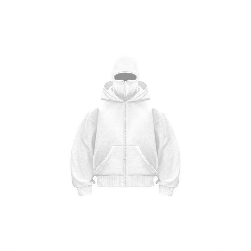 Unisex Double-Layer Hooded Zipper Sweatshirt: Spring & Autumn Street Style XXL