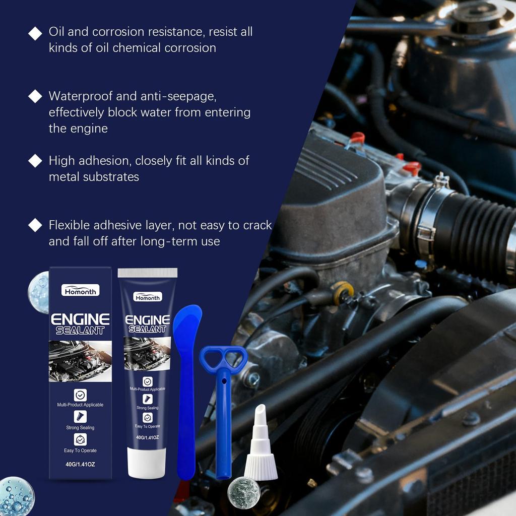 Homonth engine sealant universal waterproof, quick-drying and low-odor engine maintenance for automobiles and motorcycles 1set