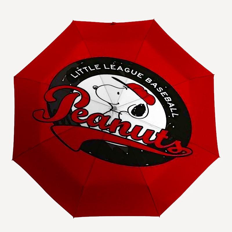 1pc Peanuts Little League Baseball Automatic Open/Close Umbrella with 8-Rib Windproof Canopy10195
