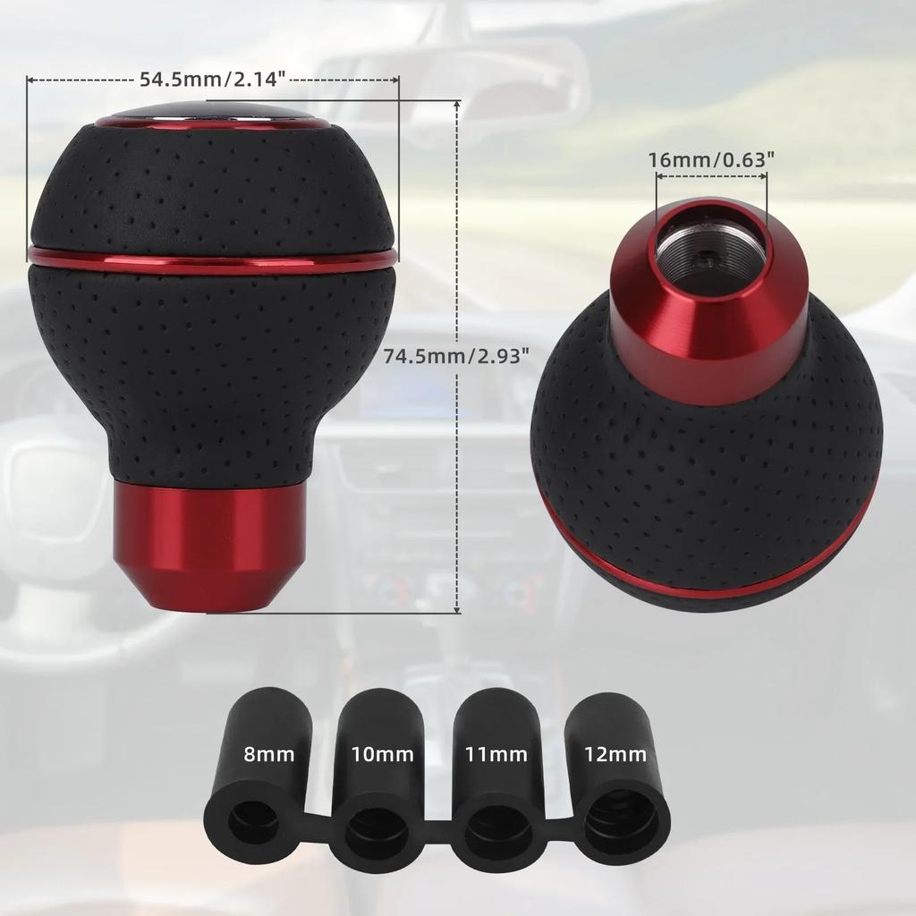 5-Gang-Aluminium-Universal-Auto-Schaltknauf M8 M10 M11 M12 für Schaltgetriebe Automatik-Schalthebel