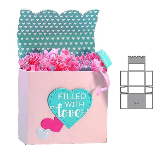 Godteri Gaveeske Metall Skjæredies DIY Scrapbook Papirkort Håndverk Stensil Form