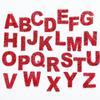 Hot Sale Cosmetic Bag Accessory Red Rhinestone DIY Patch Heat Seal Iron On Rhinestone 26 English Letter Alphabet From A-Z Letter