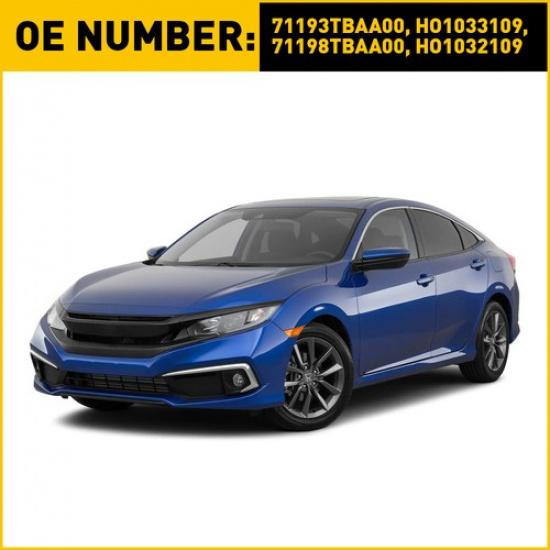 Pair Front Retainer for Bracket Bumper Honda 2016- & Left Civic Side Right