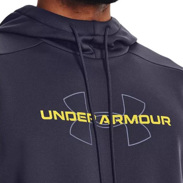 Under Armour Bluza z kapturem Armour Fleece z nadrukiem logo Męskie bluzy z kapturem Szary 1373356-558