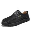 Fashion Handmade Men's Work Shoes Luxury Brand Leather Outdoor Casual Shoes for Men Dress Shoes High Quality Comfy Thick Bottom Shoes