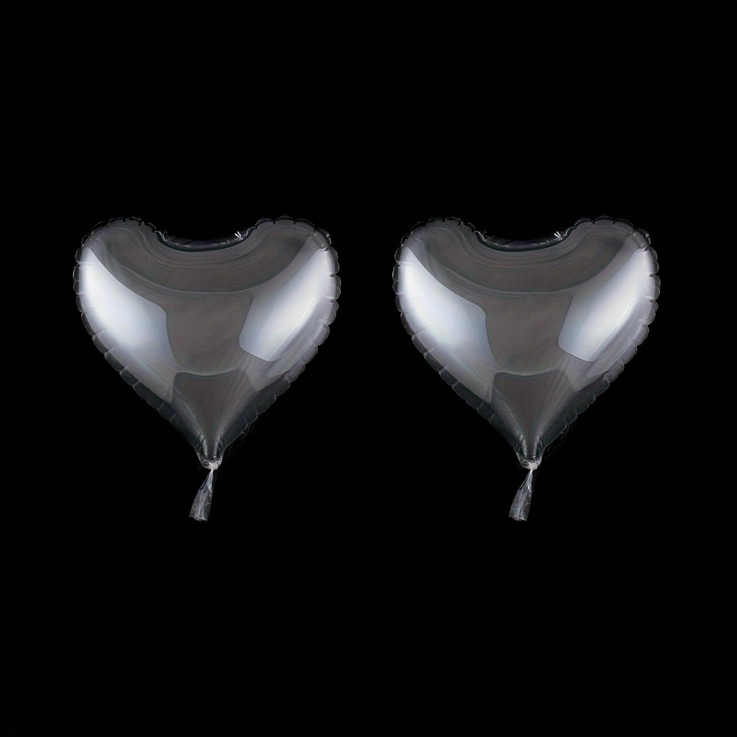 

Два 13-дюймовых прозрачных воздушных шара в форме сердца Bobo, подходящие для помолвки, свадьбы, Дня святого Валентина и празднования Нового года