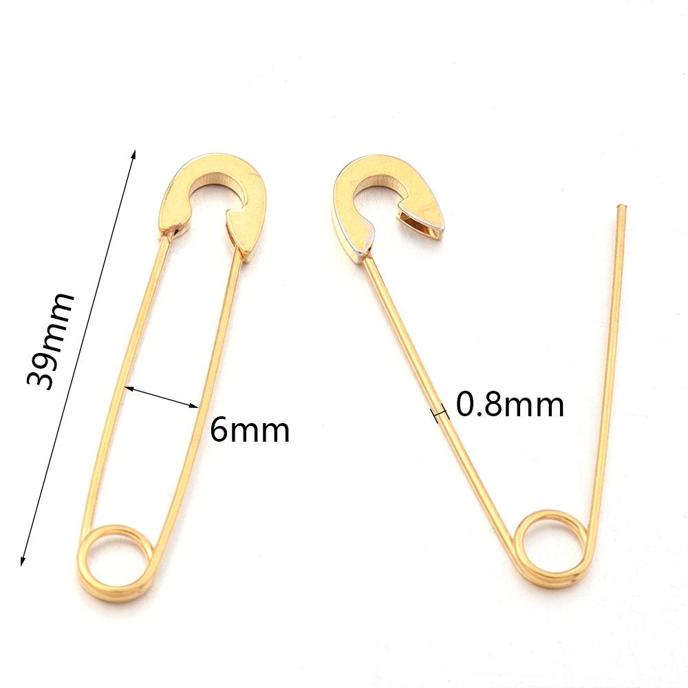 Edelstahl Punk Pin Ohrringe Einzigartiges Design Büroklammer Sicherheits Stahl Stecker Mode Ohrringe Elegante Damen Mann Rock Piercing Ma