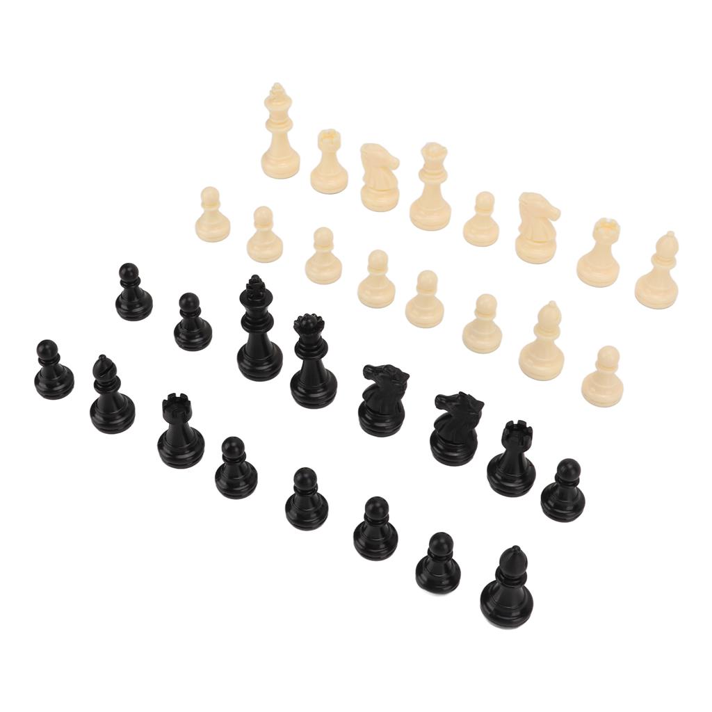 Chess Pieces Plastic Chess Pieces Only 65MM Height Chessmen for Family Gatherings Picnic Camping