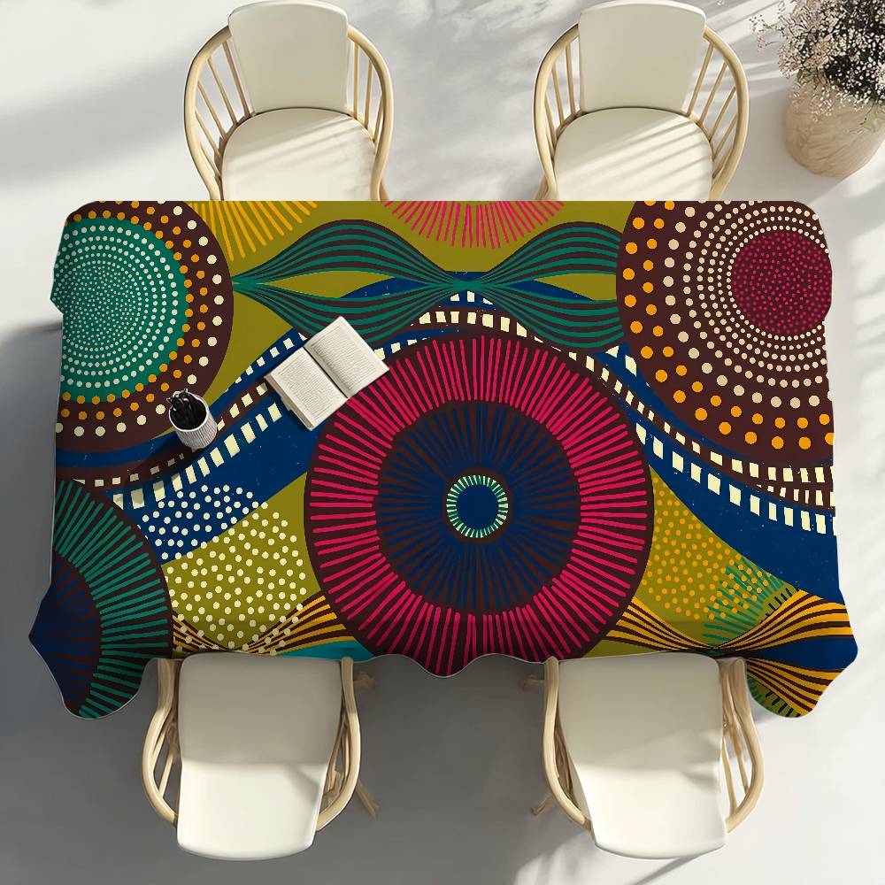 Klassischer Boho-Stil Tischdecke Partydekoration Esszimmer Zuhause Küche Terrassen Wasserdicht Fleckenabweisend Tischdecke