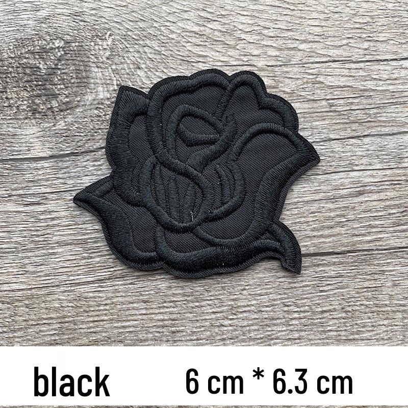 Self-Adhesive Rose Embroidery Patch for Mending, Repairing, Décor, and Versatile Applications.