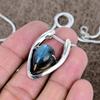 Labradorite Gemstone Handmade 925 Sterling Silver Jewelry Pendant 1.38" KKG-593