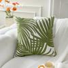 Green Plant Embroidered Decorative Throw Pillow Case Leaves Pattern Boho Cushion Covers For Living Room Sofa Bed Home Decor