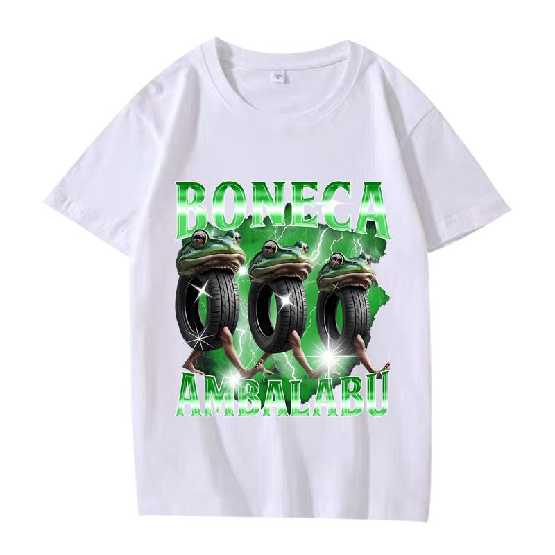 Boneca Ambalabu Brain Rot Italian Brainrot Meme T Shirt Men Women Oversized 100% Cotton  Summer Unisex Plus Sizetops