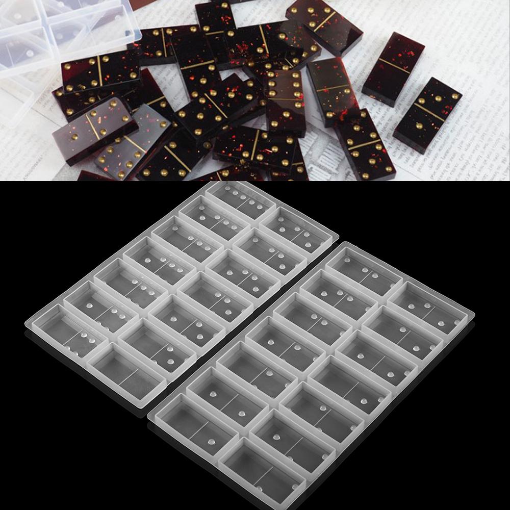 28 Styles Dominoes Epoxy Resin Molds Dominoes Game Resin Epoxy Casting Mold Silicone For DIY Jewelry Making Accessories