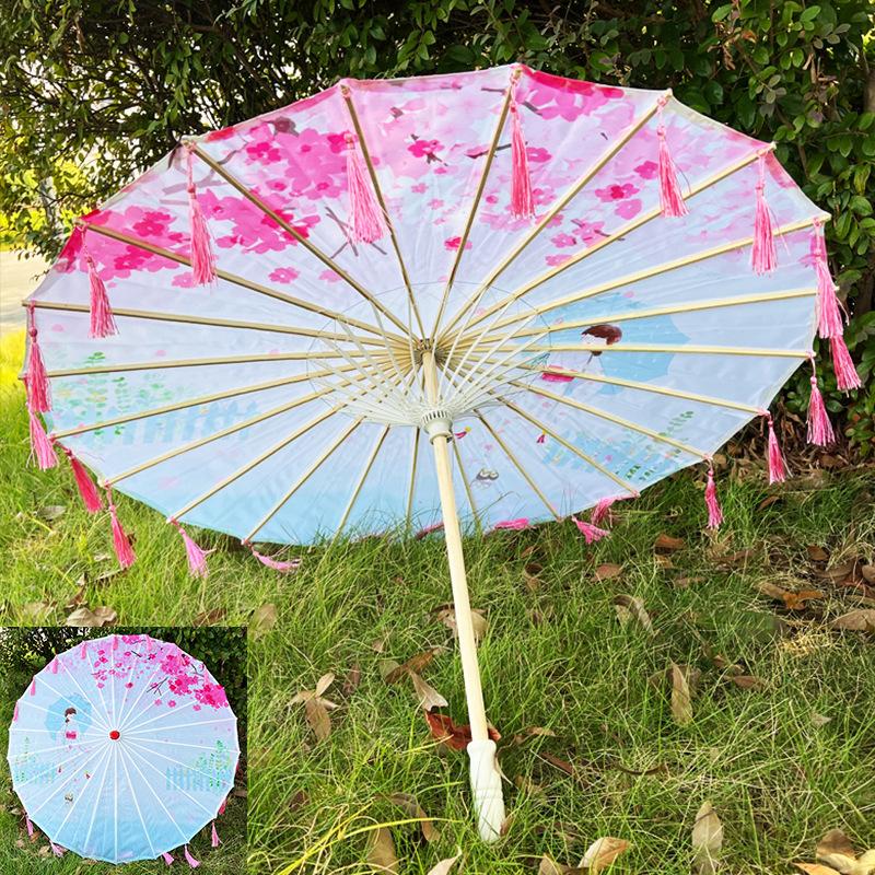 Parapluie en Papier Huilé Style Antique Chinois 82cm Parapluie Décoratif Multicolore pour Enfants Parapluie pour Costumes Photographie