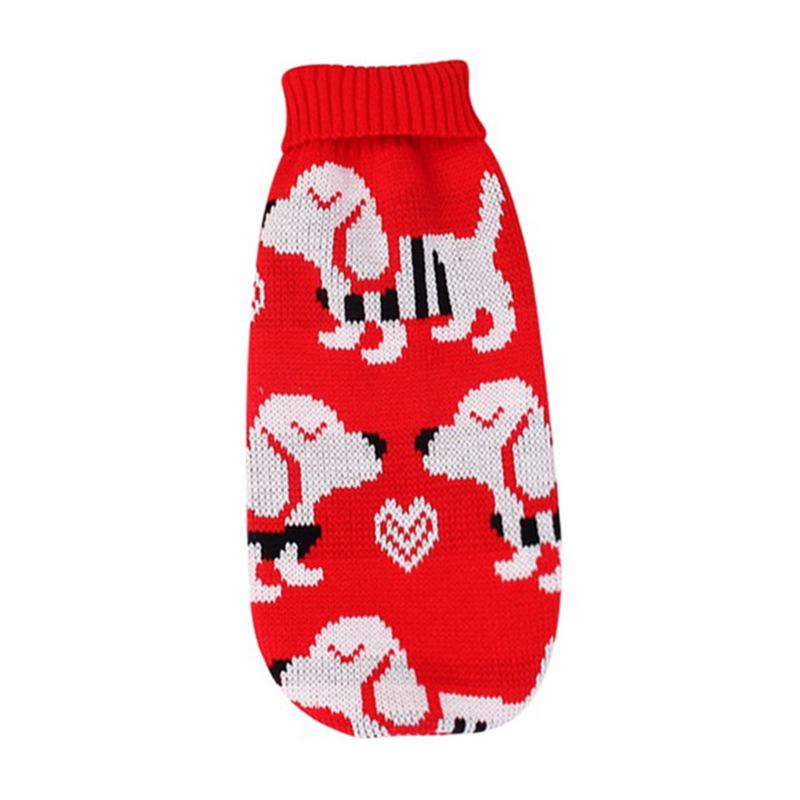 Festive Reindeer & Snowflake High Neck Sweater for Dogs & Cats