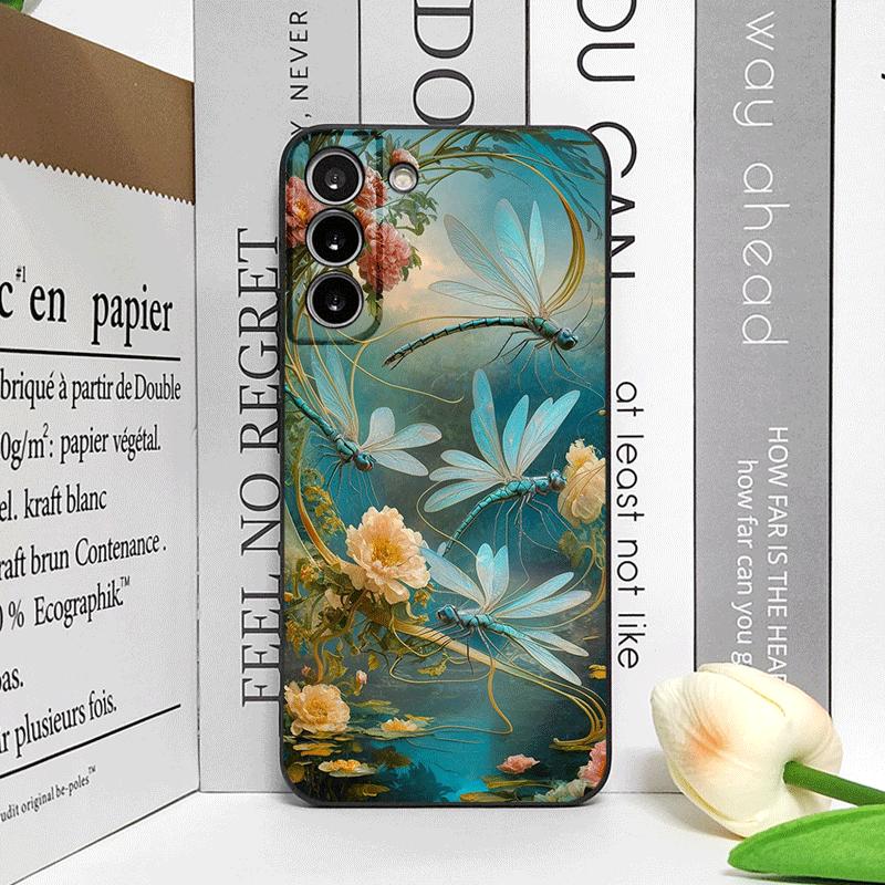 Flower Cute Dragonflies Vintage Floral Pattern Phone Case for Honor Huawei 200 Lite 100 400 PRO 80 X9 Magic 7 6 Lite 5 Pro Cover