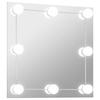 Vidaxl Wall Mirror With LED Lights, Square, Glass