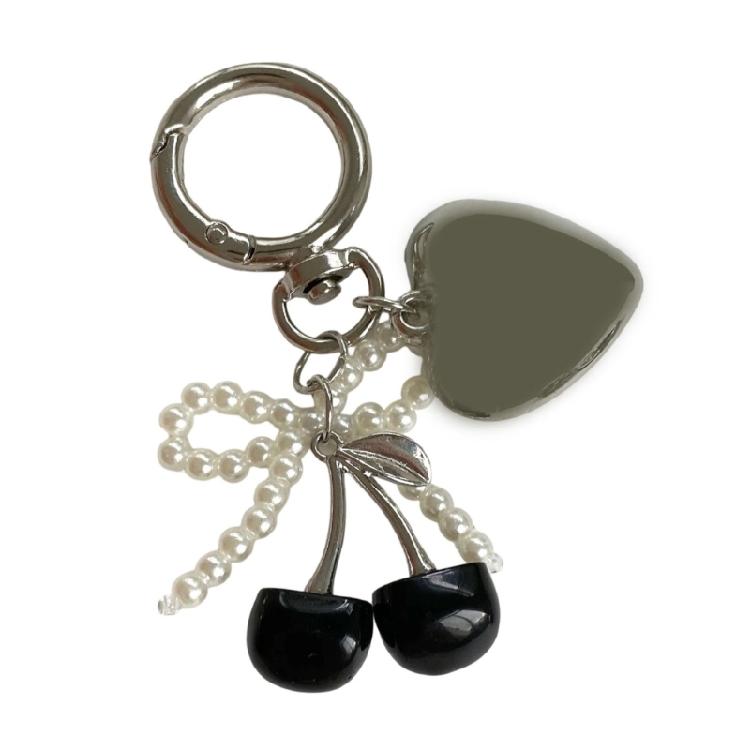 

Dense Cold Heart Keychain Mixture Bag Charm For Access Purse Travel Rudiments чорний