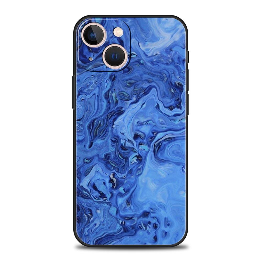 Luxury Phone Case For iPhone 16 15 14 11 Pro Max 13 12 XS X XR 7 8 Plus Shockproof Marble Ink Wash Cover Protect Funda