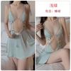 Women's Lace Sheer Deep V Push Up Padded Sleep Dress with Robe Lounge Set