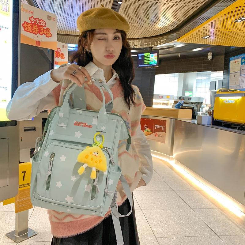 School Bag Female Korean Version Ins Style Campus Small Fresh Versatile Casual Large Capacity Student School Bag Cute Backpack Bag