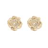 Retro Fashion Madrid Rose Stud Earrings, Simple and Versatile Niche Creative High-end Exquisite Earrings